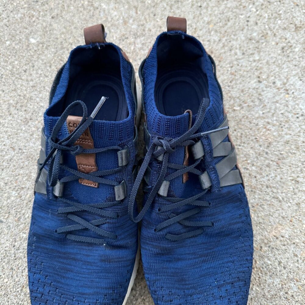 Cole Haan GrandMøtion Sneakers Mens 9.5 Navy In/Peony‎ Woven Casual Shoes C27735 - Picture 4 of 11